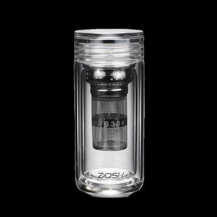 全透明加厚双层玻璃杯便携小容量随手口袋包包养身水杯女士高颜值