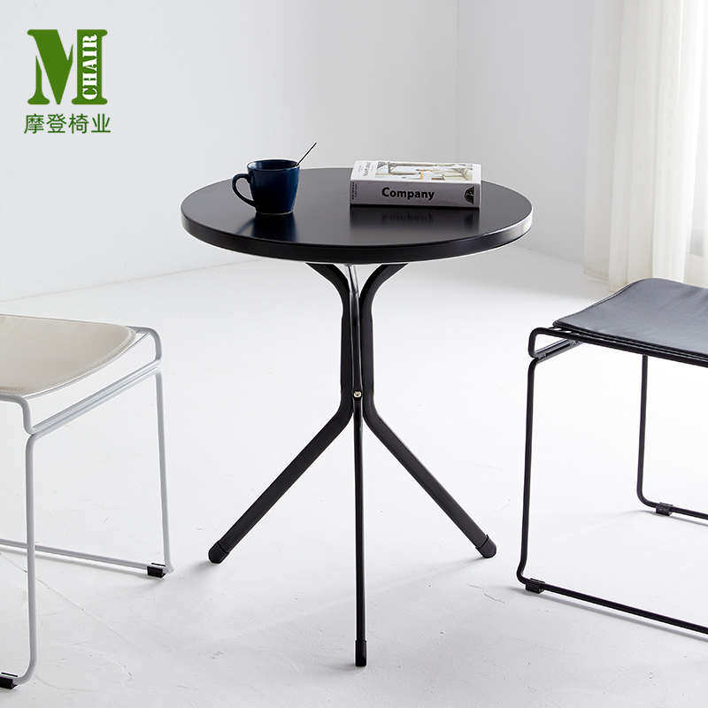 小圆休闲会议花茶几等位现代阳台桌户外桌子简约洽谈桌艺铁咖啡