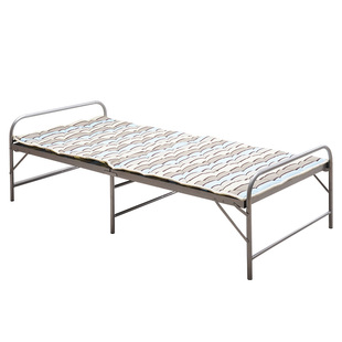 钢丝床单人折叠床加固型双丝弹簧床软床午休床加固简易陪护床铁床