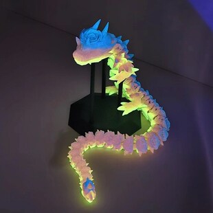 3d打印水晶龙会发光炫酷立体夜光龙摆件儿童大号创意解压益智玩具