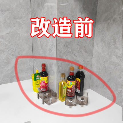 厨房不锈钢家用免打孔置物架台面角落三角调料架转角多层收纳架子
