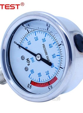 0-60MPa Radial stainless steel manometer pressure gauge Air