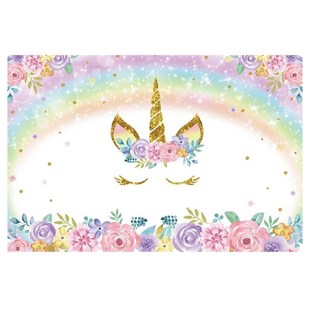 Background Photography Shower Rainbow Bab Decoration Unicorn