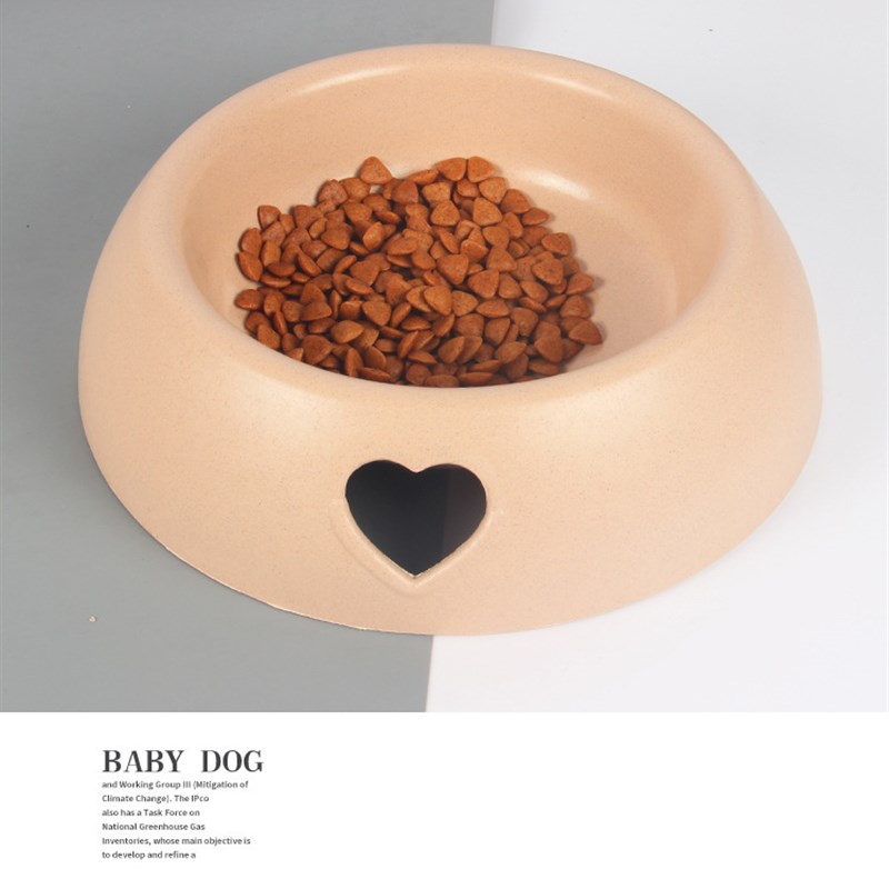 速发Dog Bowl Dog Bowl Plastic Love Single Bowl Pet Bowl Cat