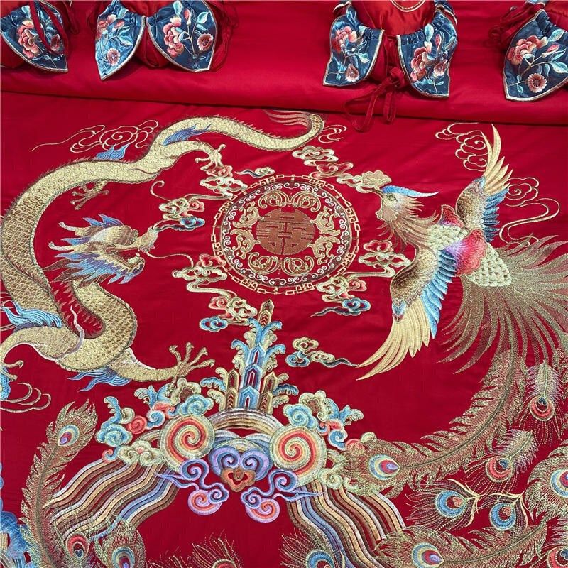 结婚床上用品四件套婚庆被套大红色六件套婚房喜被十件套,床上用品,婚庆床品套件,淘宝优惠券,粉丝福利购,淘宝优惠卷