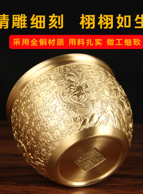 铜五龙缸摆件 铜龙缸摆件 铜缸摆件 铜聚宝盆缸摆件