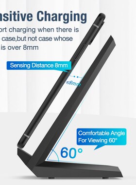 15W Qi Wireless Charger Stand For iPhone 11 pro 8 X XS  Sams