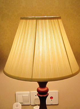 灯具配件卧室床头k灯书房 落地台灯罩黄色布艺灯罩小大号外壳罩di