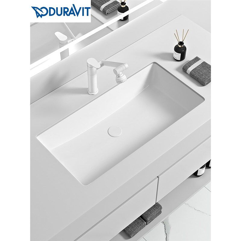 杜拉维特70cm80cm大尺寸台下盆超大号1米陶瓷洗手盆嵌入式方现货