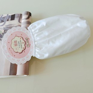 头医生护士白色全棉护袖 医务袖 套女士单层素色白长款 纯白防污短袖