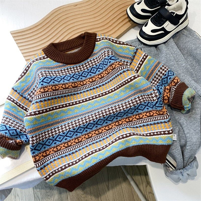 儿童毛衣男童2023新款秋冬宝宝打底衫圆领套头男孩23456789岁休闲,童装/婴儿装/亲子装,毛衣/针织衫,淘宝优惠券,粉丝福利购,淘宝优惠卷