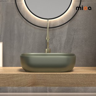 高级感台上盆艺术陶瓷洗脸盆卫生间小尺寸阳台洗漱台椭圆形洗手盆