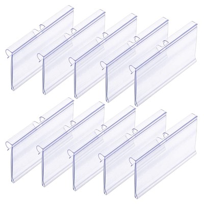 PC 8X4.2Cm ClearrPlastic Lable Holde sR For Wire She