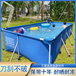 折叠戏水池户外免充气移动养 厂家支架家用游泳池大型儿童泳池加厚