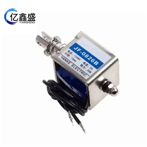 JF-0826B贯穿框架推拉式直流电磁铁DC12VH24V6v行程10mm吸力150g