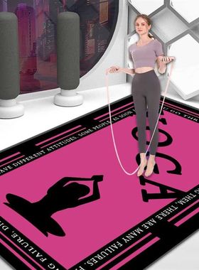 家用女生运动瑜珈健身垫瑜伽垫防滑减震静音加厚隔音跳舞毯子地垫