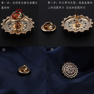 免钉金属珍珠大衣纽扣免缝暗扣风衣毛衣开衫装饰百搭扣子 可拆卸