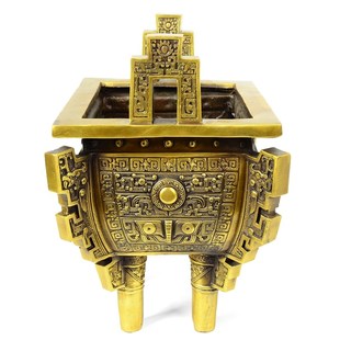 鼎摆件纯铜招财聚财方鼎四方鼎镇宅家用客厅办公室工艺品商务礼品