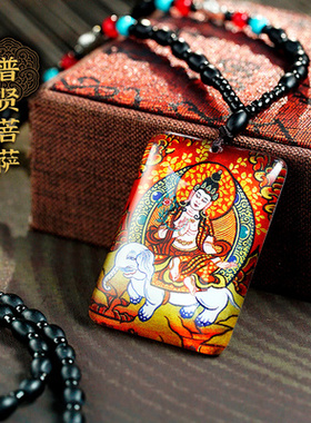 定制手绘描金唐卡八大生肖本命虚空藏绿度母扎基拉姆唐卡水晶吊坠