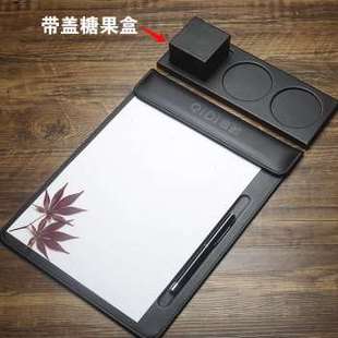 新品 学生写字垫 皮革a4会议夹商务会议垫板夹酒店便签夹水杯托套装