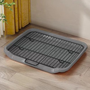 狗厕所不锈钢平板式防尿溅易清洗狗便盆可拆中小型宠物大号狗尿盆