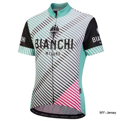 2021新款 Bianchi单车服女款登山车自行车夏季短袖骑行服上衣男款