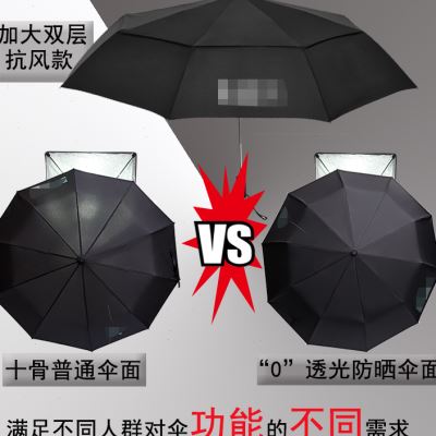 工厂销511雨伞折叠超大双人男全自动三折伞O加固晴雨两用广告伞定