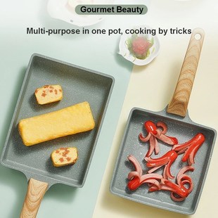 Green Non stick Frying Egg Tamagoyaki Fry Pancak Pan