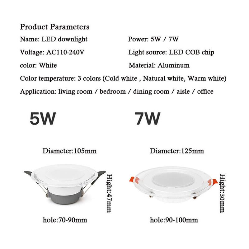 推荐LED Downlight Round Light guide Panel Lights Ceiling Rec