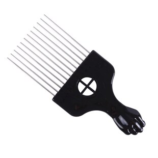 Combs Hairdressing American-Pick-Comb Afro Black Metal for S
