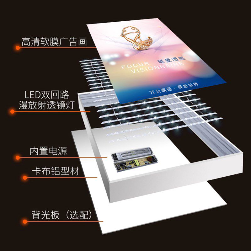 UV软膜灯箱定制卡布灯箱广告牌定做软膜天花吊顶透光膜A级防火膜