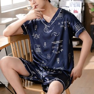 Nightwear men 推荐 Pajamas homewear pyjamas Satin new Night