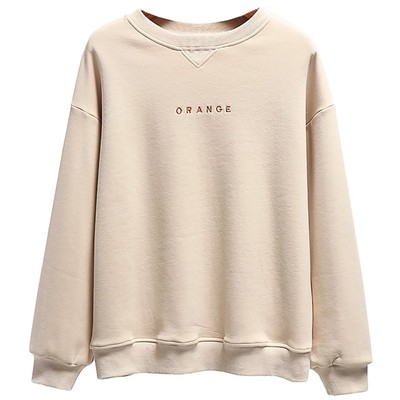 圆领卫衣女2021新款春秋冬加绒B不带帽宽松薄款打底衫无帽卫衣套