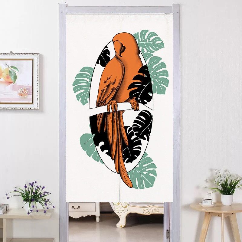 简约卡通线条动物门帘印花免打孔门帘家用卧室装饰布帘隔断帘,居家布艺,成品窗帘,淘宝优惠券,粉丝福利购,淘宝优惠卷