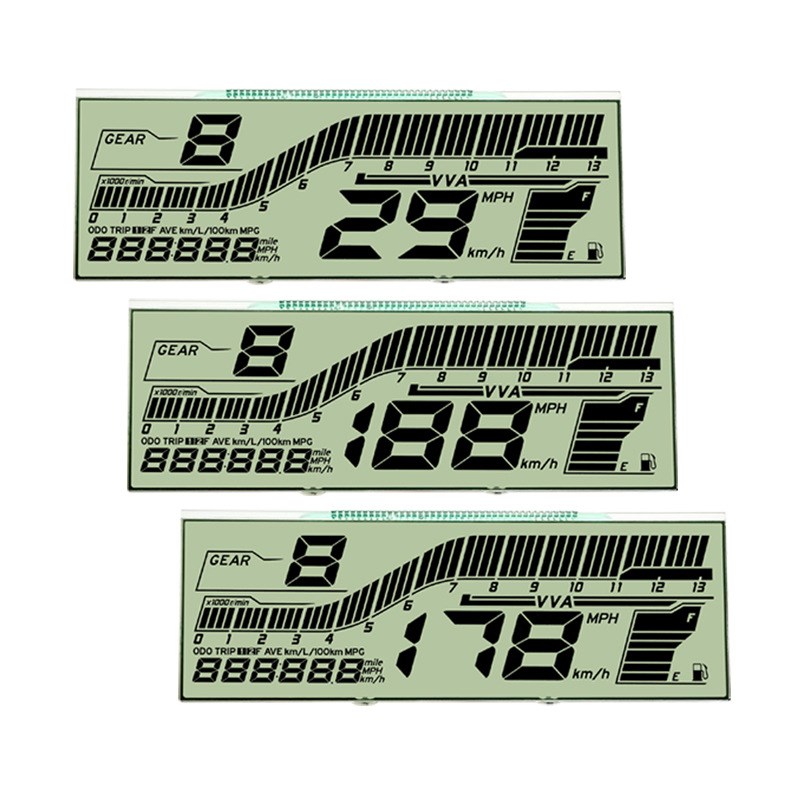厂家直销a高性价比段码屏电动车摩托车用仪表LCD液晶屏高清LCM