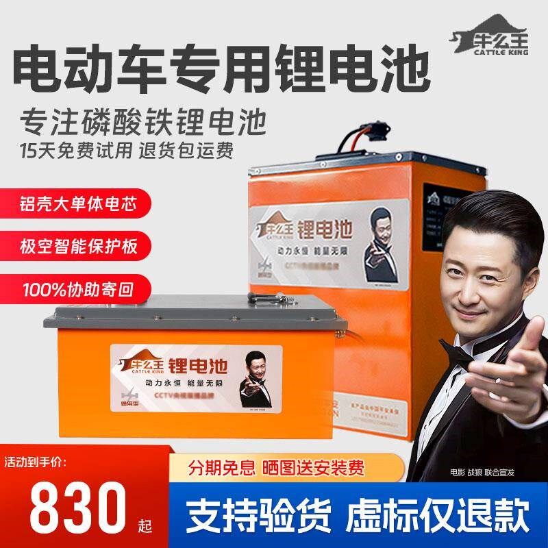 牛么王电动车锂电池60V48宁德磷酸铁锂72V外卖专用电摩大容量电瓶