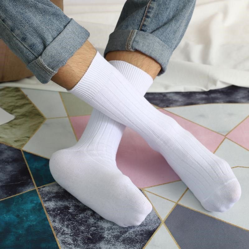 5双 男士潮流百搭夏天黑白中长筒薄袜子学院港风绅士商务纯色,女士内衣/男士内衣/家居服,长筒袜,淘宝优惠券,粉丝福利购,淘宝优惠卷