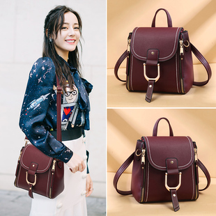 双肩包女今年流行小清新秋冬两用小背包2021新款质感单肩斜挎小包