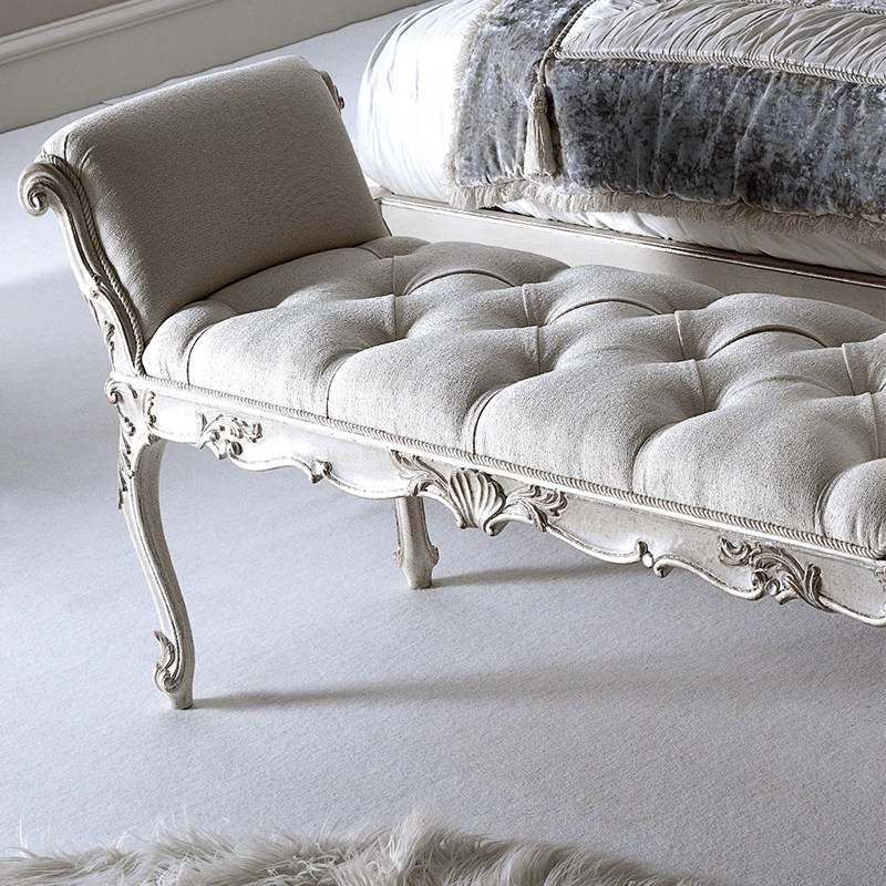 厂家欧式床尾凳简约轻q奢实木卧室床榻家用沙发凳床前凳床头长凳