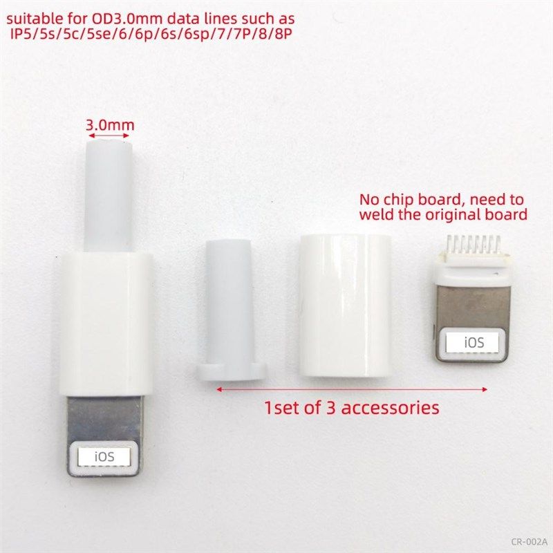 10sets Wire bonding type IOS USB male plug For iphone with