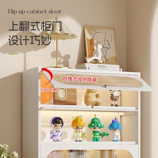 防尘书柜家用儿童带门钢制书架落地收纳储物柜展示柜铁艺置物架子