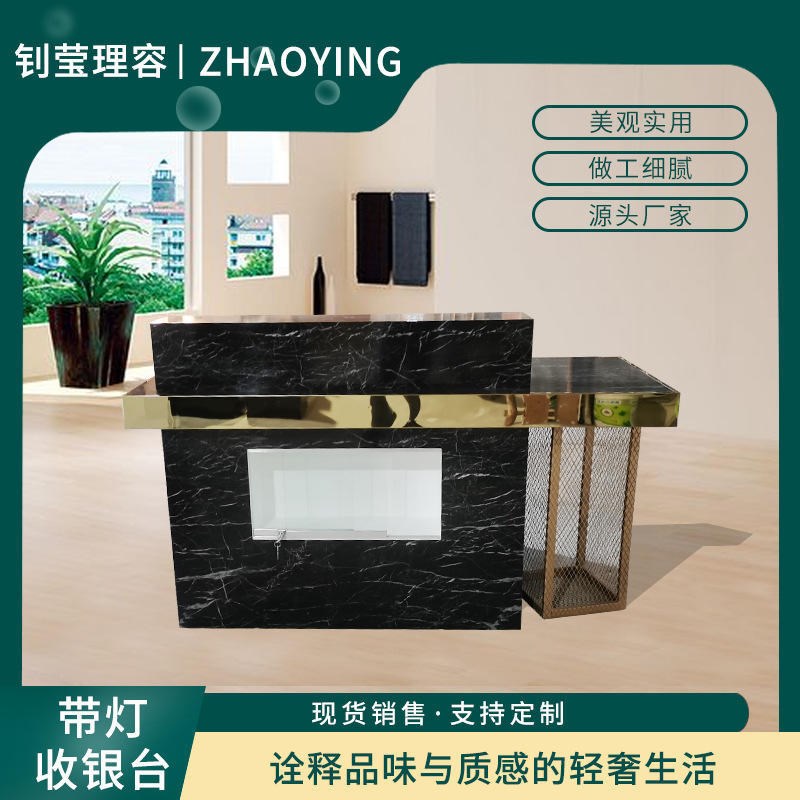 公司接待台酒楼木质房地产前台接待台商用转角吧台桌公司接待台