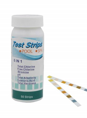 6In1 Swimming Pool SPA Test Strips Chlorine PH Water Hardnes