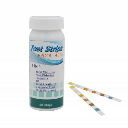 6In1 Swimming Pool SPA Test Strips Chlorine PH Water Hardnes