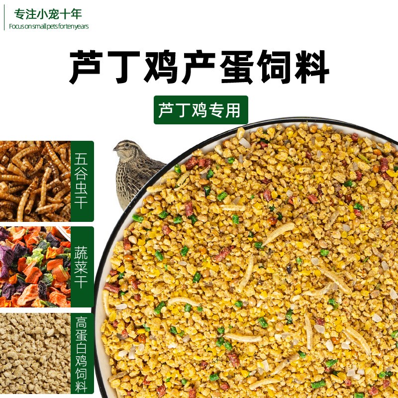 拍一发五小鸡芦丁鸡饲料鹌鹑开口料喂鸭产蛋育雏专用高蛋白精料