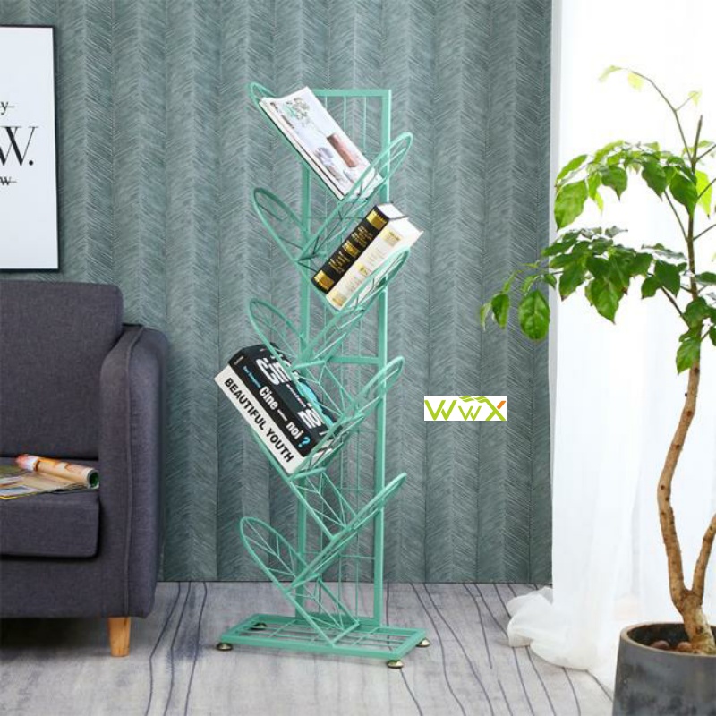 Creative Tree-shaped Iron AGrid Bookshelf Storage Rack 住宅家具 书架 原图主图