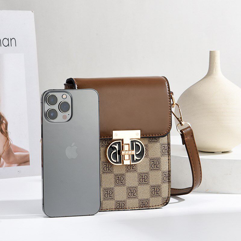 放手机的小包手机包2024新款包包斜挎小包女拼色小挎包百搭送妈妈