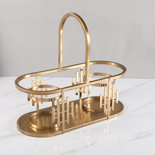 欧式样板房酒吧台摆设现代美式酒店别墅酒柜O金属红酒提架装饰摆