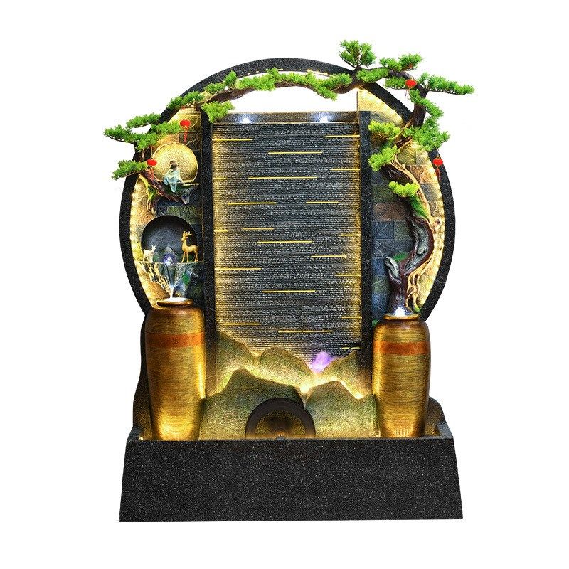 大型流水景观墙喷泉落地背景墙装饰水幕开业公司庭院中式摆件,家居饰品,流水摆件,淘宝优惠券,粉丝福利购,淘宝优惠卷