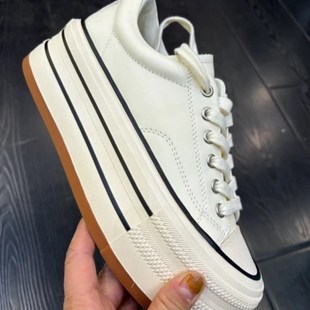 欧货2024f春夏新款女鞋包头拖鞋厚底增高板鞋休闲系带小白鞋女